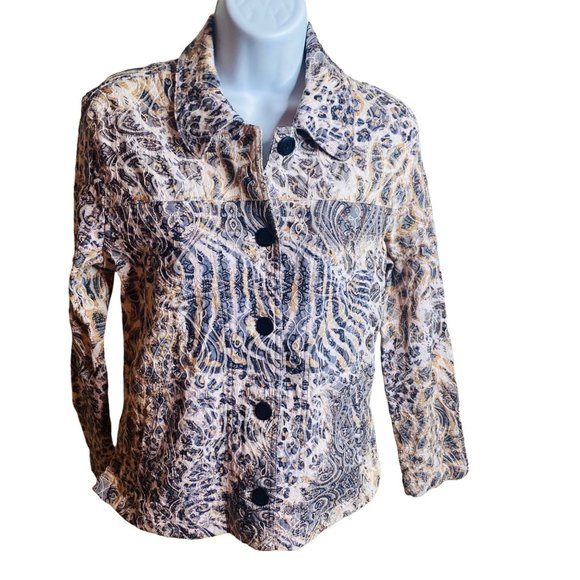 Baxter & Wells Jackets & Blazers - Baxter & Wells Petite size PS button front multicolor jacket